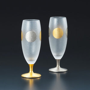 预定[New] Ishizuka Glass Sun-Moon Short Stem Pair 4.2 fl oz【日本进口】