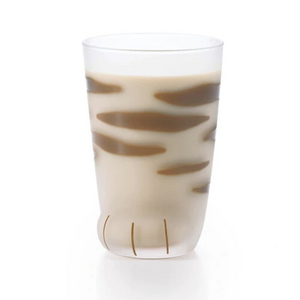 Coconeco Striped Cat Paw Glass Tumbler 9 fl oz 【日本进口】