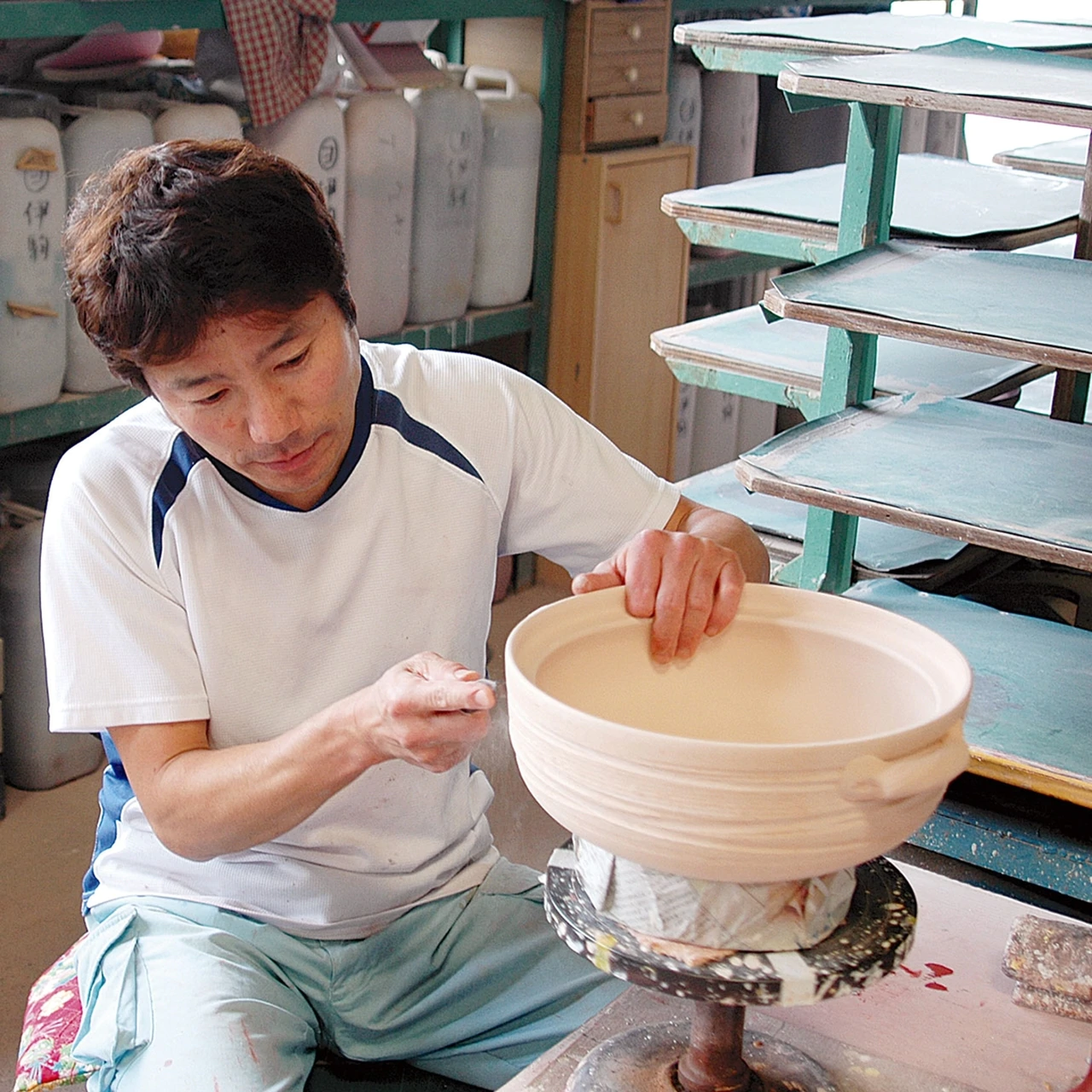 象牙裂纹土锅 砂锅Ivory Donabe Earthenware Pot 77 fl oz / 9.125" dia 【日本进口】