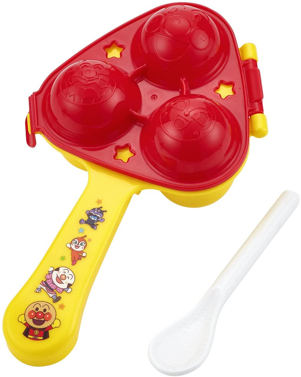 日本 LEC Anpanman 面包超人 摇摇米饭球磨具 配小勺 Fun Rice Ball Maker