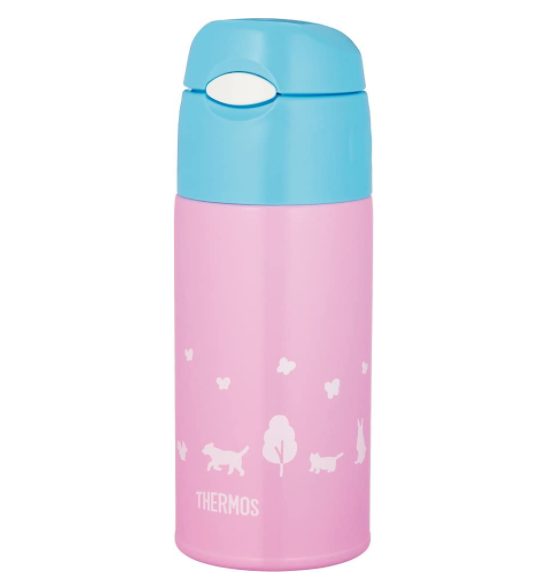 日本膳魔师 儿童保温保冷吸管杯 带外套和背带 Thermos Vacuum Insulated Straw Bottle