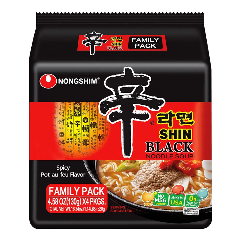 韩国 NONGSHIM 农心 Shin Ramyun Black 速食辛拉面 黑色系列 4包入 520g