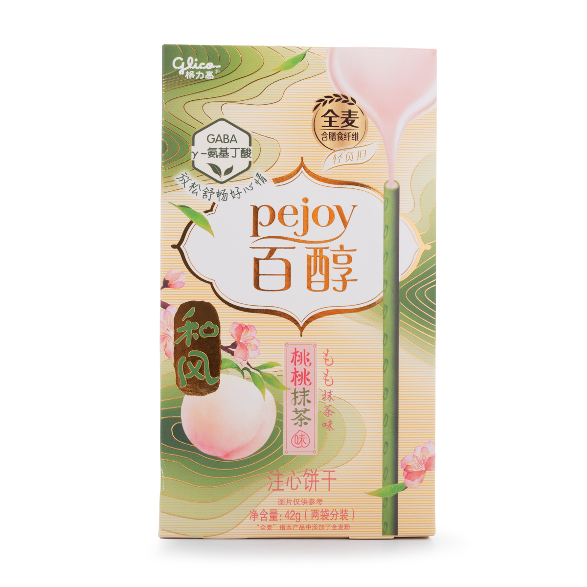 GLICO Pejoy 格力高 百醇 Zephyr Series Peach Matcha Flavor 42g 和风系列 桃桃抹茶味 注心饼干棒