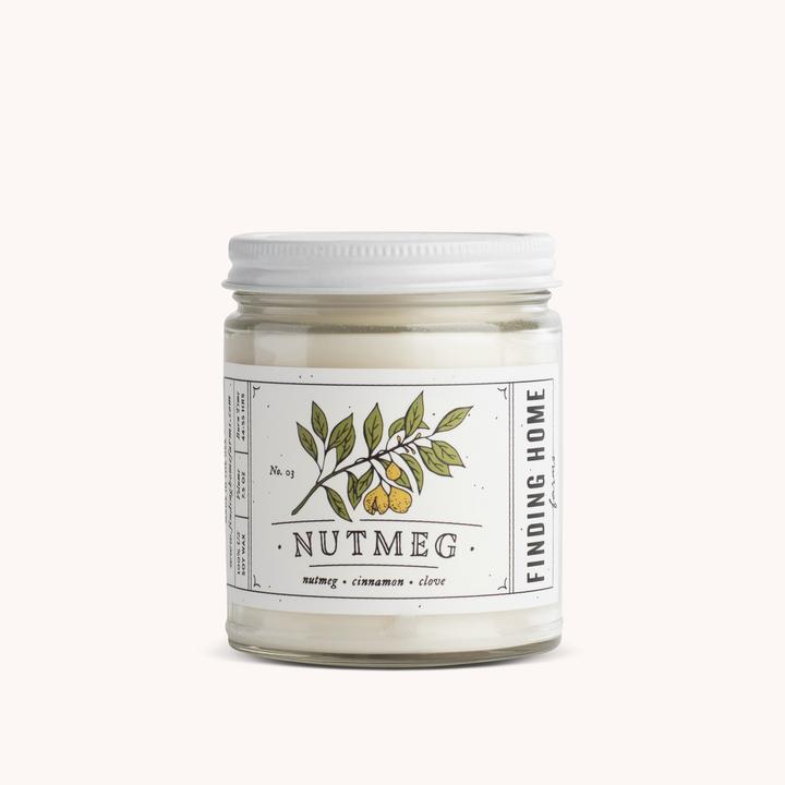 Finding Home Farms 大豆蜡烛- 肉豆蔻,肉桂味 健康无黑烟 Soy Candle-Nutmeg 7.5oz
