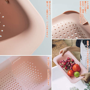 日本 沥水篮 Over the Sink Colander Strainer Basket 横向纵向单双槽任意调节尺寸