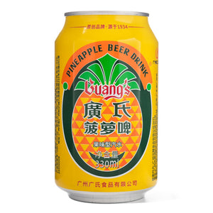 Guang Pineapple Beer Flavored Soda Drink 广氏 菠萝啤 果味饮料 330ml 无酒精 Non-Alcoholic