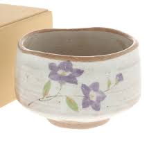 Matcha Tea Bowl Purple Bellflower 21 fl oz / 4.5" dia