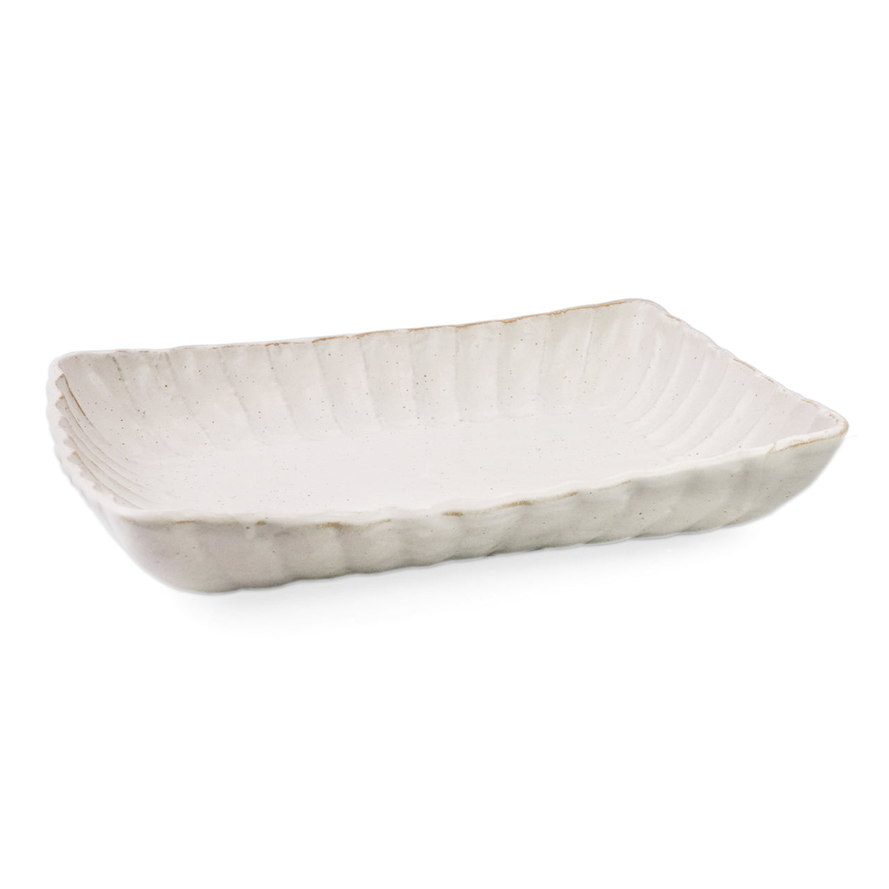 [NEW]日本象牙 做旧 方盘 Kikka Kobiki Ivory Rectangular Bowl 10.2" x 7.6"