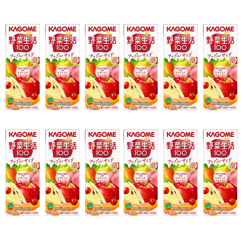 日本进口  kagome apple flavor 苹果 可果美 野菜生活 蔬果汁 健康低卡 20种蔬菜3种水果 整箱12瓶