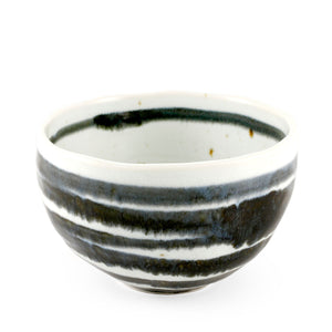 White & Navy Striped Rice Bowl 蓝白相间 饭碗 19.5 fl oz / 4.92" dia