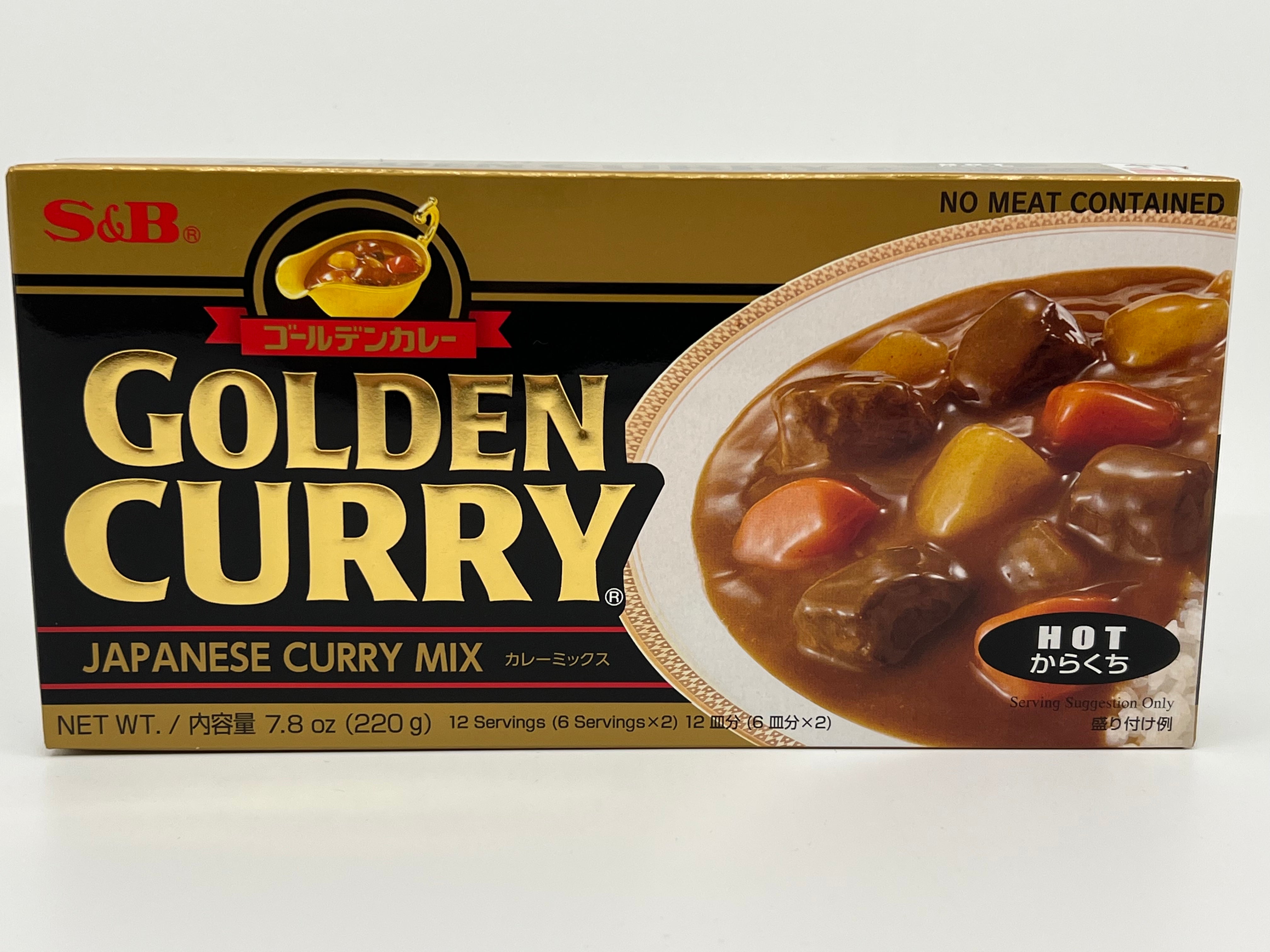 日本 S&B 金牌 咖喱料理包 辣 Hot Golden Curry Japanese Curry 7.8 oz (220 g)