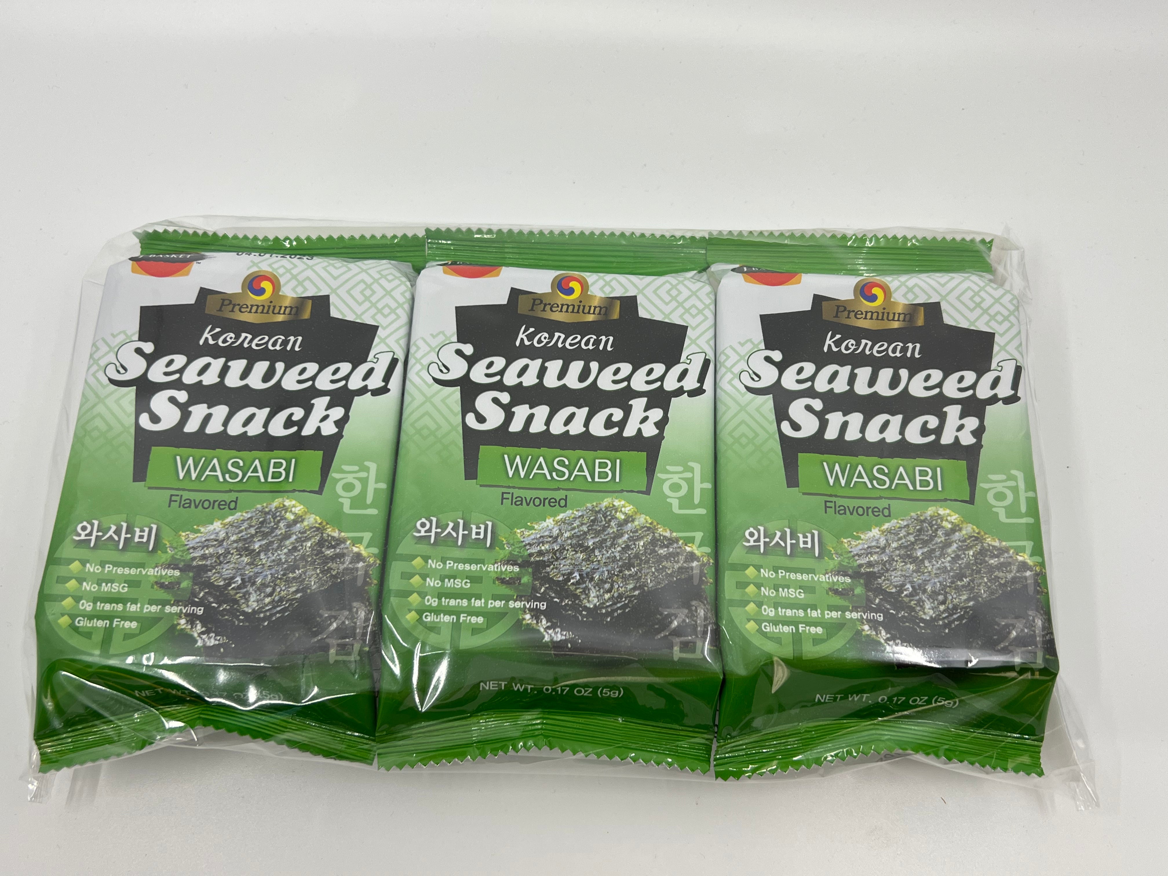 KOREAN SEAWEED SNACK WASABI 韩国海苔片零食 芥末味