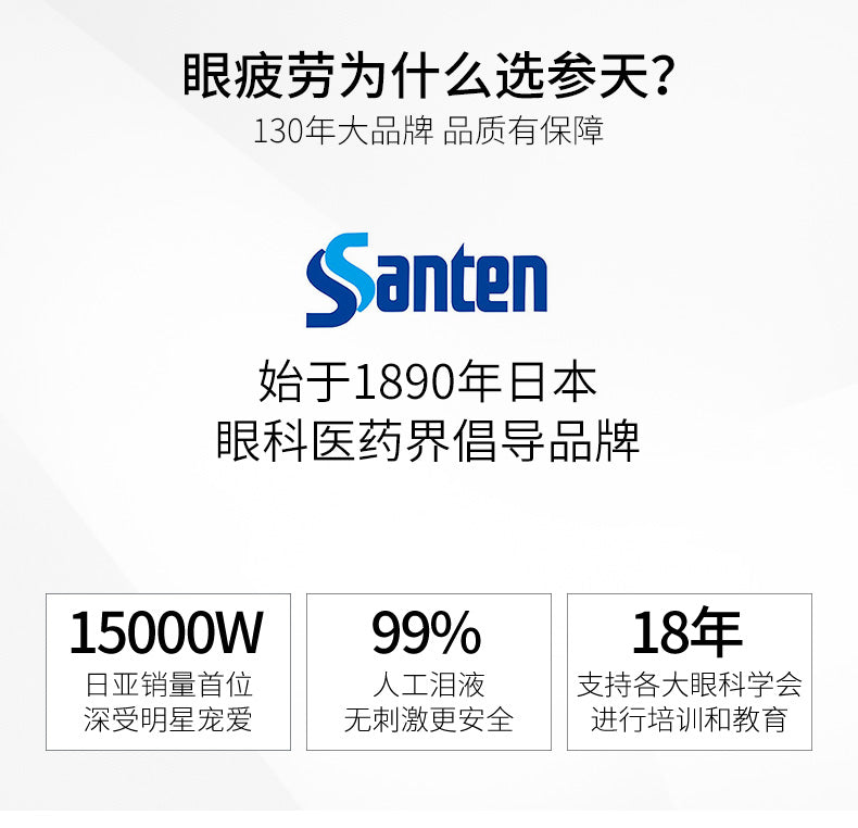 日本 130年大品牌 参天眼药水  玫瑰滴眼液 缓解眼疲劳 去红血丝 清凉度3 无防腐剂