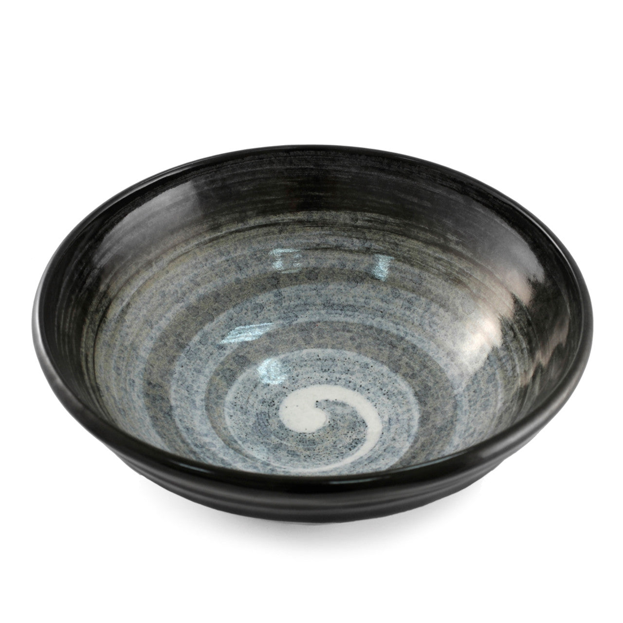 Noodle Bowl with Grayish Swirls 42 fl oz / 9.25" dia 灰色漩涡 黑色 面碗