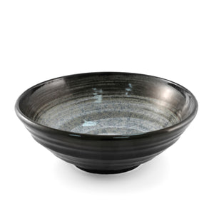 Noodle Bowl with Grayish Swirls 42 fl oz / 9.25" dia 灰色漩涡 黑色 面碗