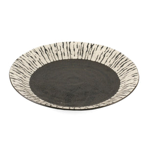 Black & White Dinner Plate 9.4" dia 黑白 餐盘 盘子 碟子