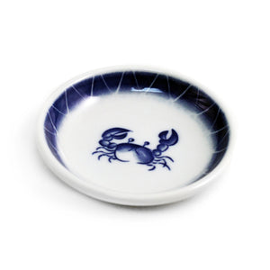 Crab Soy Sauce Dish 螃蟹 图案 酱油碟 3.75" dia