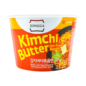 Jongga 泡菜黄油 炒面 Stir Fried Kimchi Butter Ramen w/ Gochujang Butter Sauce 4.86oz