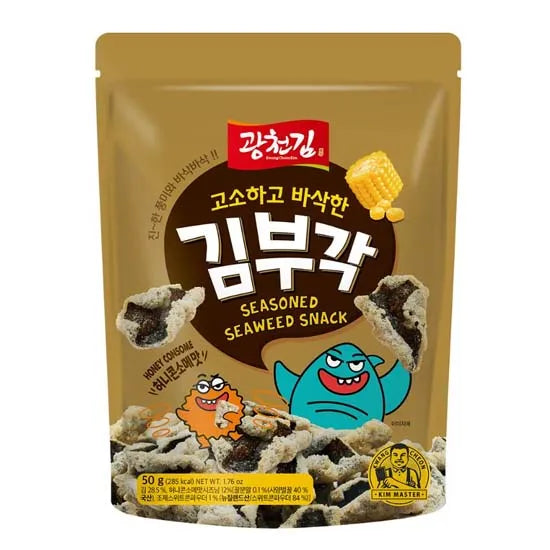 【买二送一，尝味期12/2023】Kwang Cheon 广川 Seasoned Seaweed Snack (Honey Consome) 蜂蜜 调味 紫菜点心 1.76oz