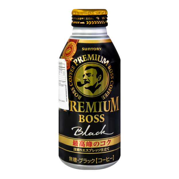 日本 三得利 Suntory Premium boss 无糖奶便携黑咖啡 390ml 无酸味