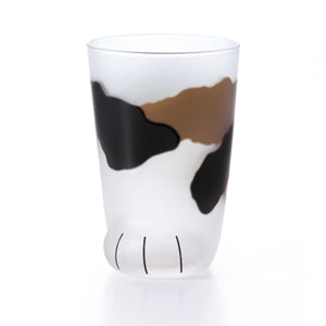 Coconeco Calico Cat Paw Glass Tumbler 9 fl oz 猫爪杯【日本进口】