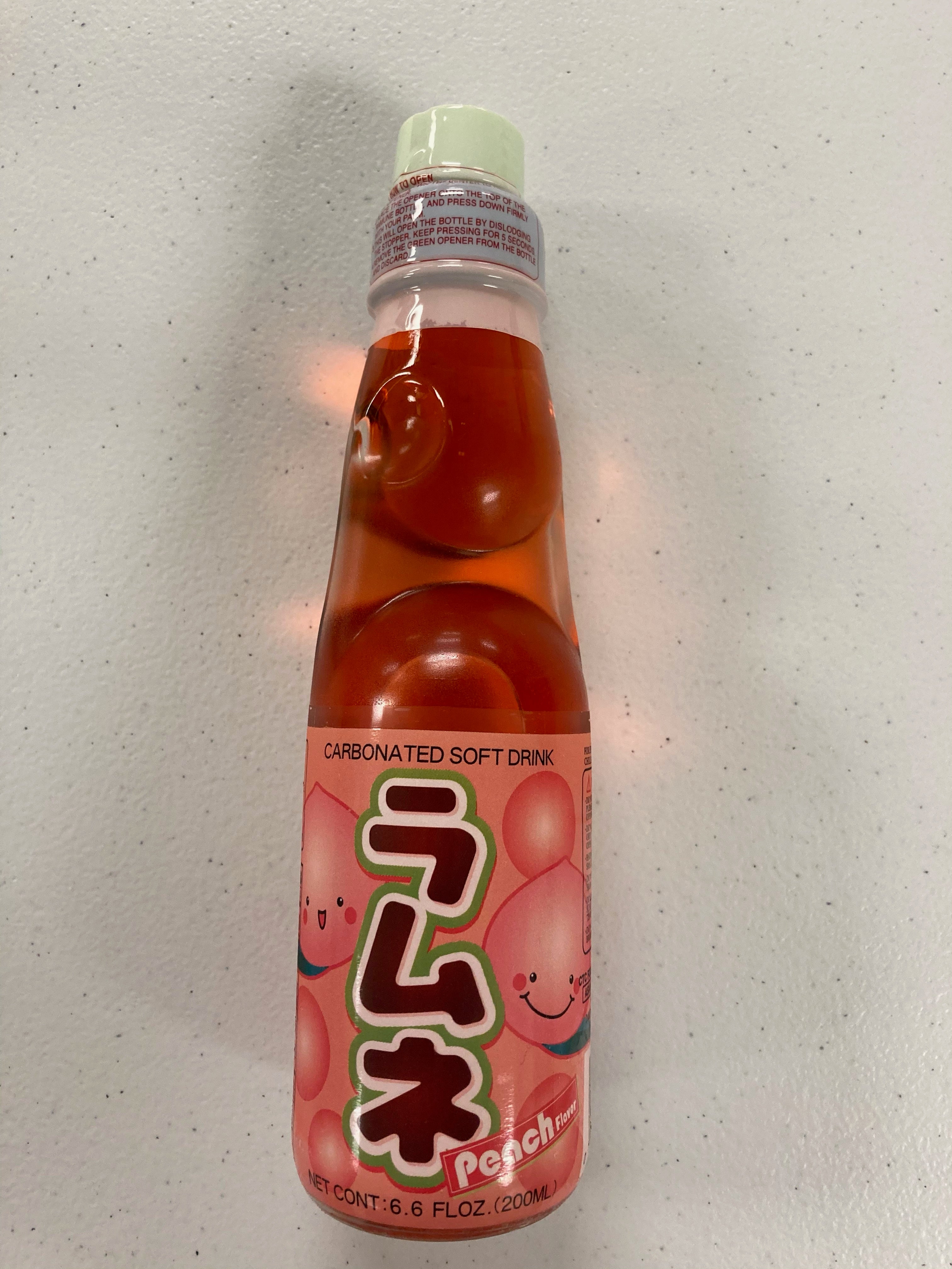 Ramune Peach 波子 弹珠汽水 桃子，200 ml