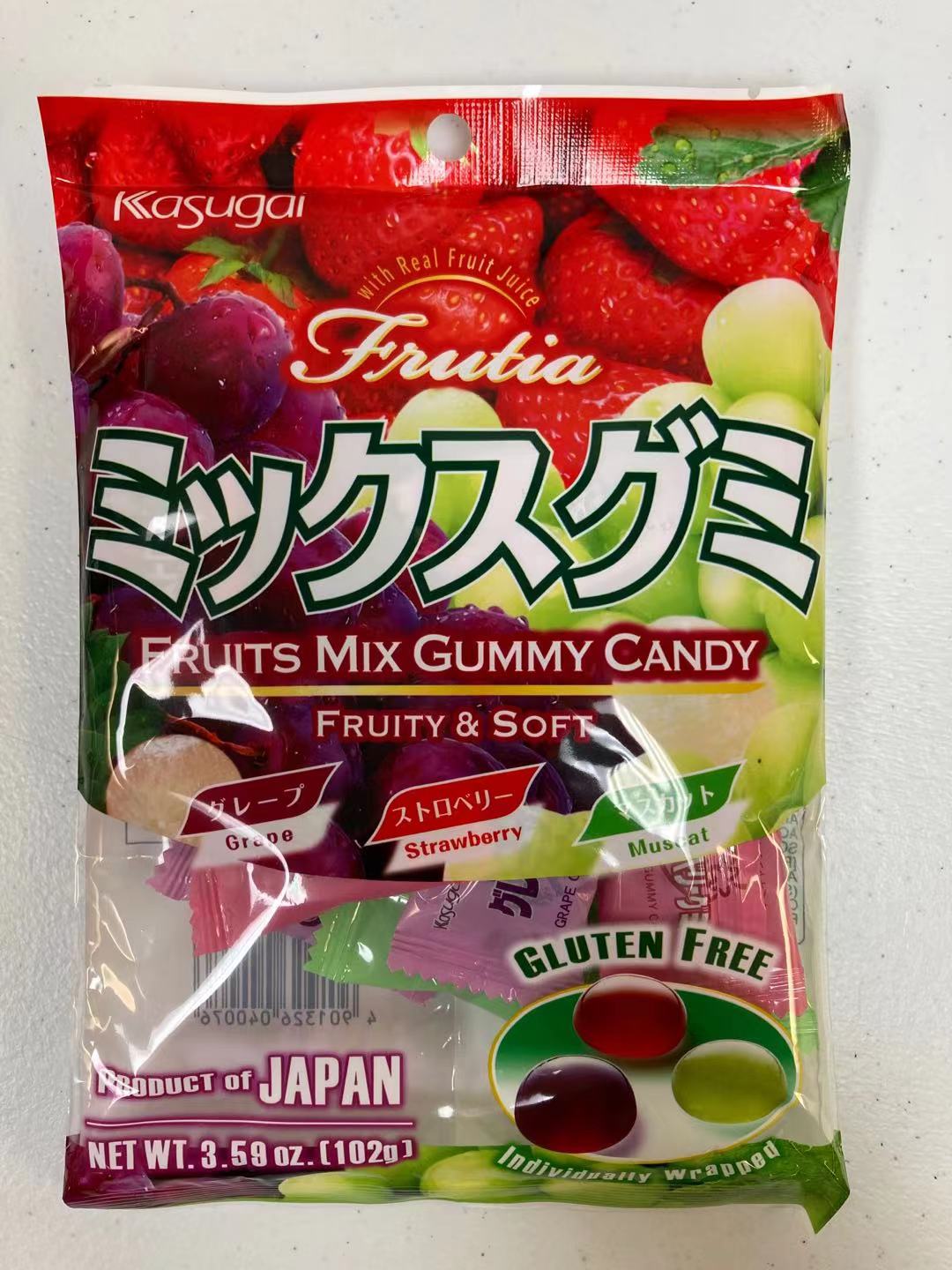 日本 Kasugai Gummy Mix 春日井 水果口味 软糖【最佳尝味期BBD 8/29/2024】