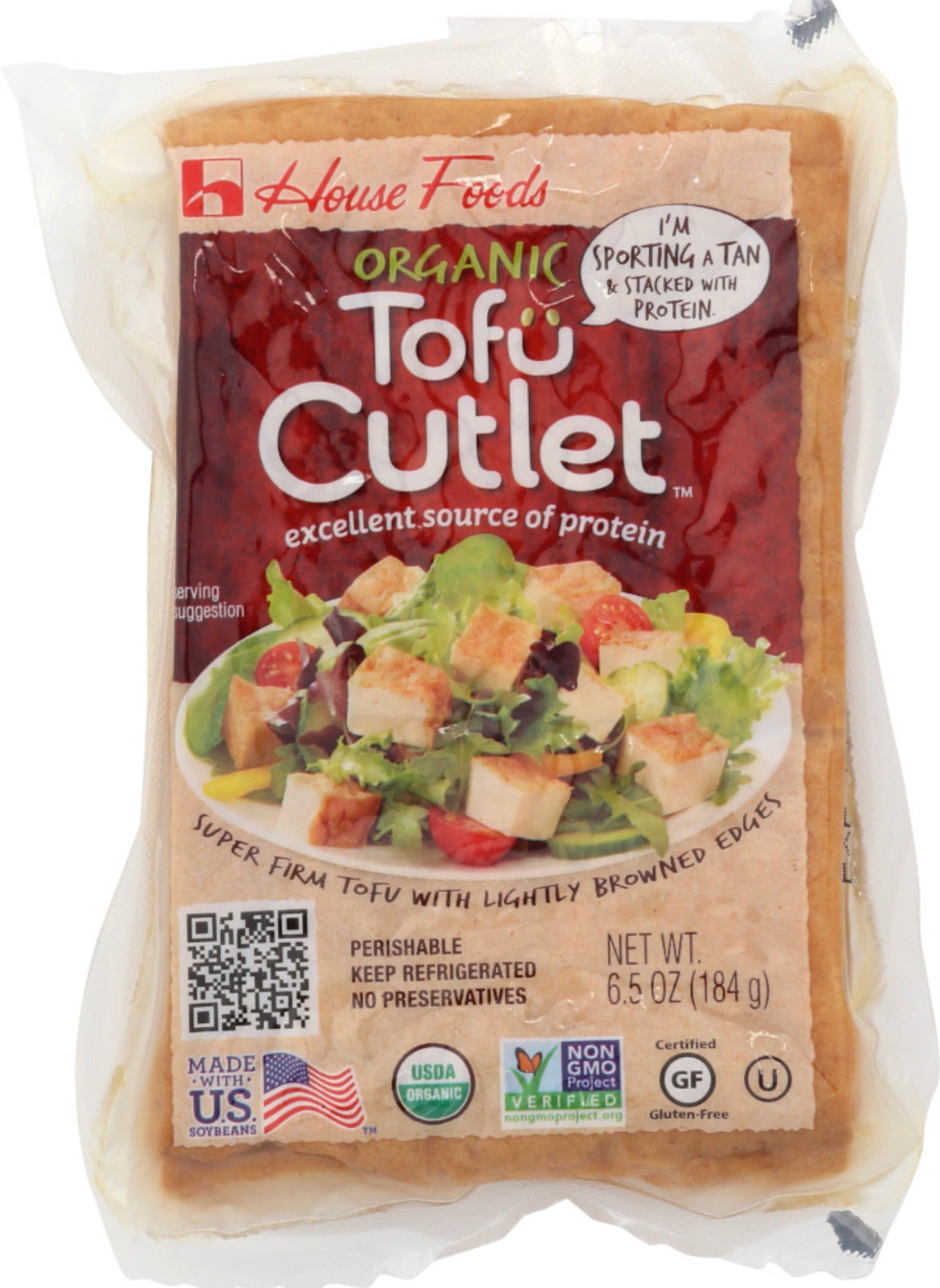 有机豆腐干 Organic tofu cutlet 6.5 oz (184g)