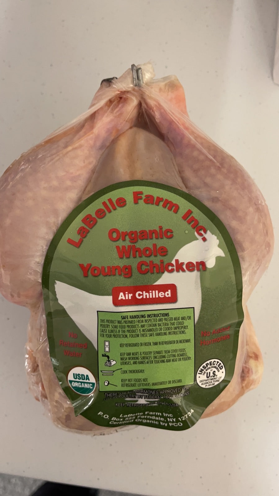 【有机鸡肉】整鸡 Organic Air Chilled Whole Chicken 无抗生素 非转基因 空冷处理【本地农场】