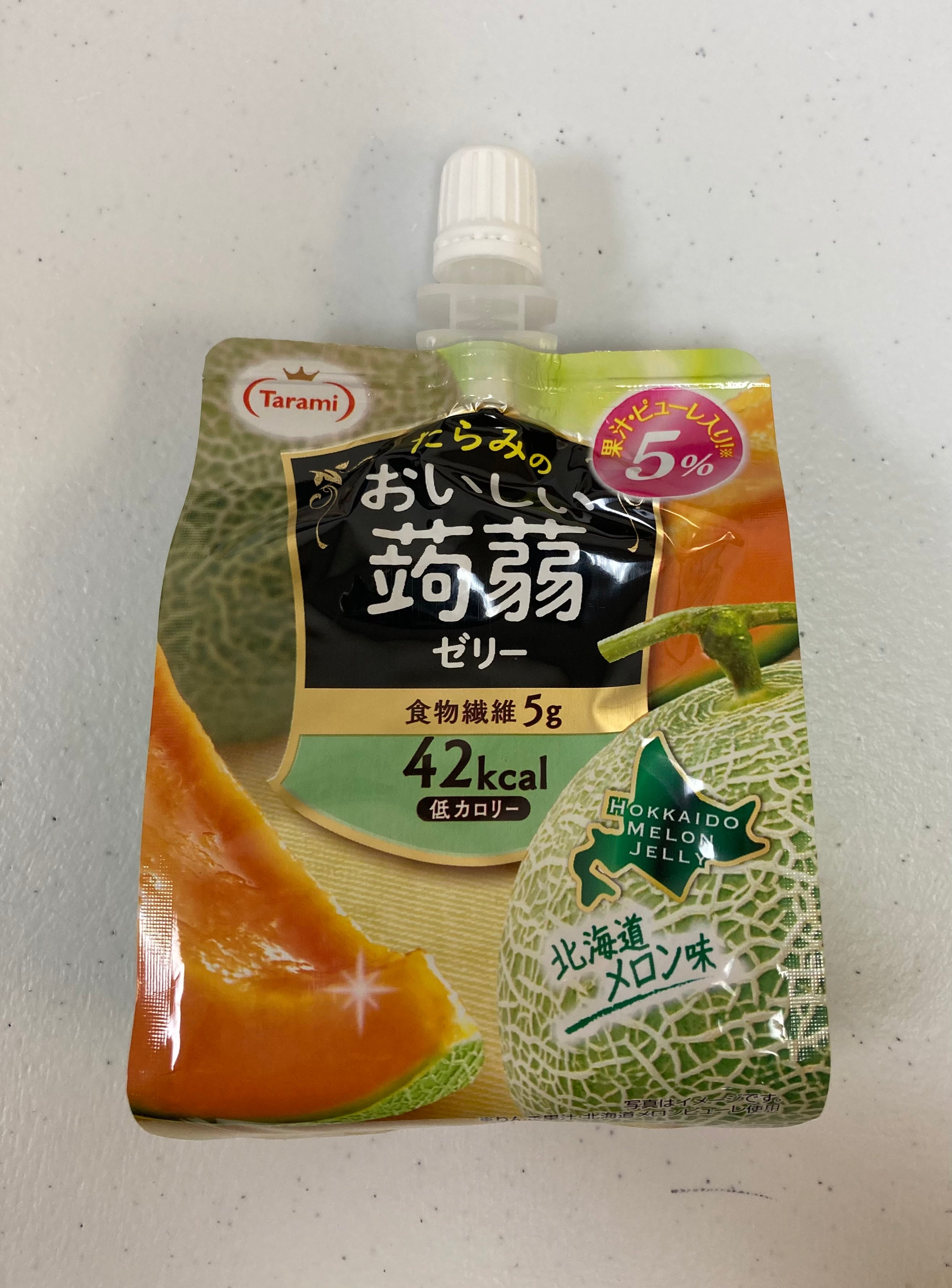 日本进口 Tarami Cantaloupe 吸吸蒟蒻果冻 北海道哈密瓜味 JELLY