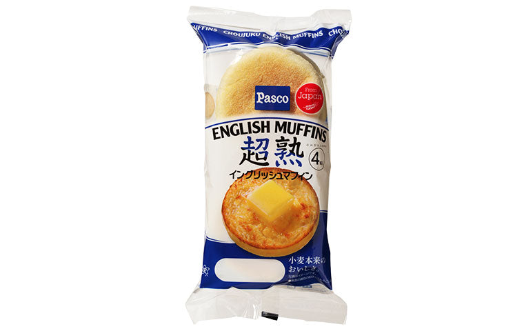 日本 超人气Bread 百年老牌Pasco 国产小麦 英式muffin面包 Choujuku English Muffins 4 Pieces