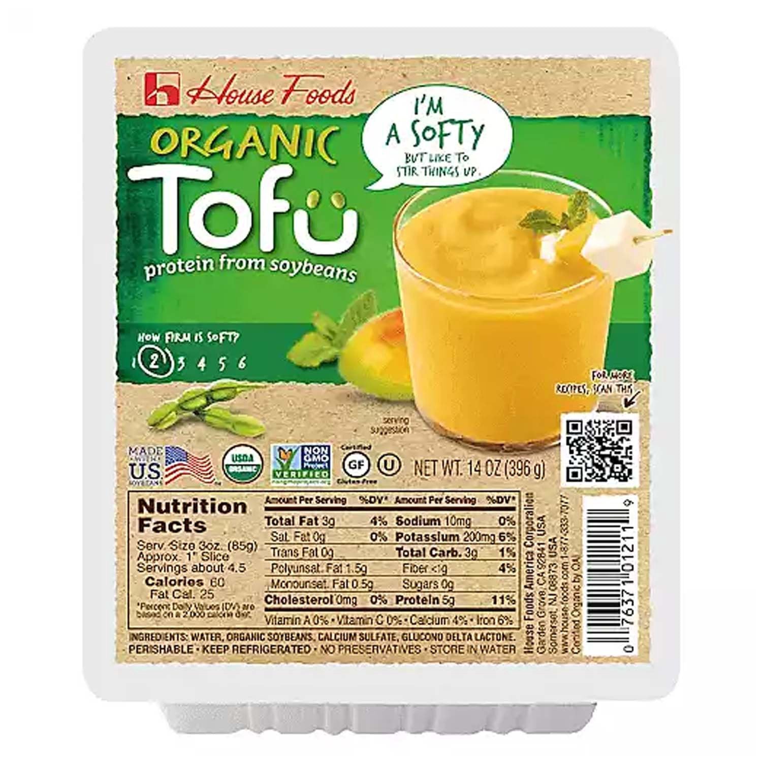 House Foods Organic Soft Tofu 有机 嫩 豆腐 14oz