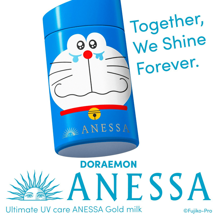 SHISEIDO 资生堂 ANESSA 安耐晒 Limited Doraemon Sunscreen 哆啦A梦限定 小金瓶 哭哭款 水能户外 清透 防晒乳 SPF50 60ml